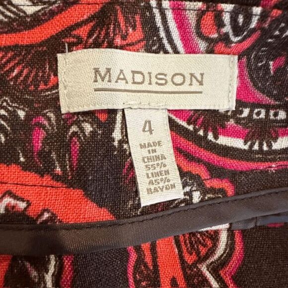 Banana Republic / Madison 2 PC Bundle Print Trouser Shorts Floral Paisley Size 4 - Picture 3 of 15